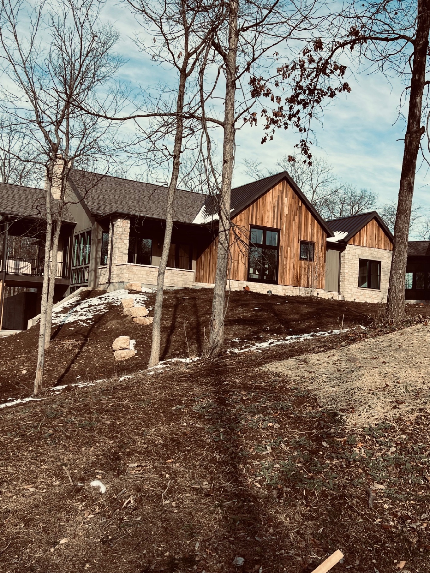 Woodland Retreat — Winter Elevation