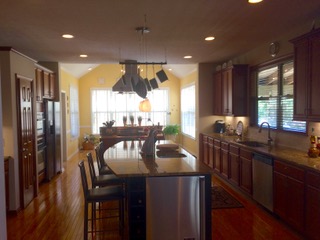 Cherry Kitchen — Pendant-Lit Island